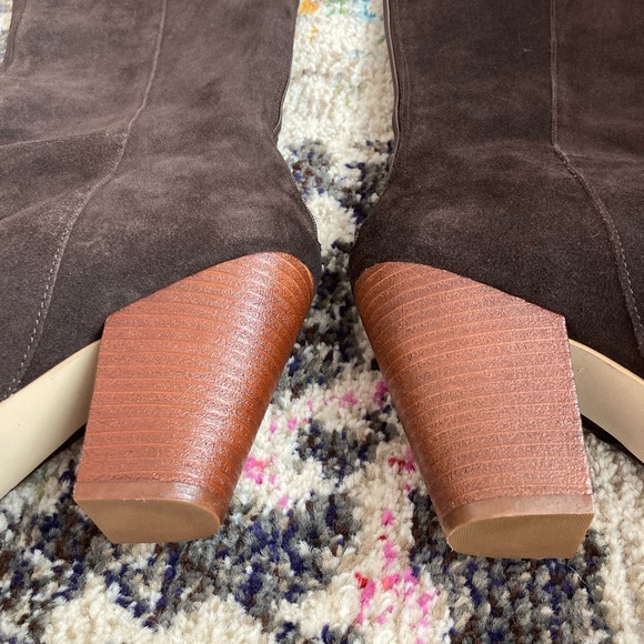 Knee Length Suede Boots/Leather | Women’s 9.5 M - Picture 10 of 11